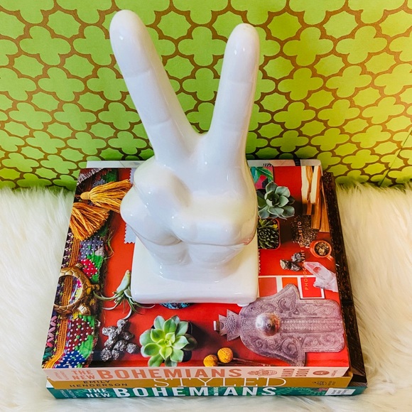 ✌️PEACE Sign Ceramic Decor Tchotchkes✌️ - Picture 2 of 7